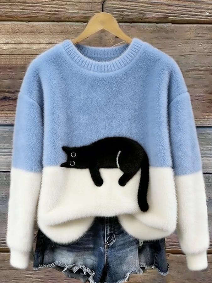 MARAIS | Pull Douillet Chat Endormi Charlotte