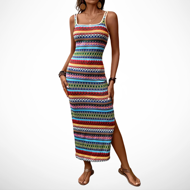 MARAIS | Robe Longue Bohème Colorée Maya