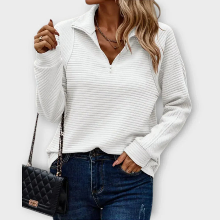 MARAIS | PULL CHIC DÉCONTRACTÉ À COL ZIPPÉ