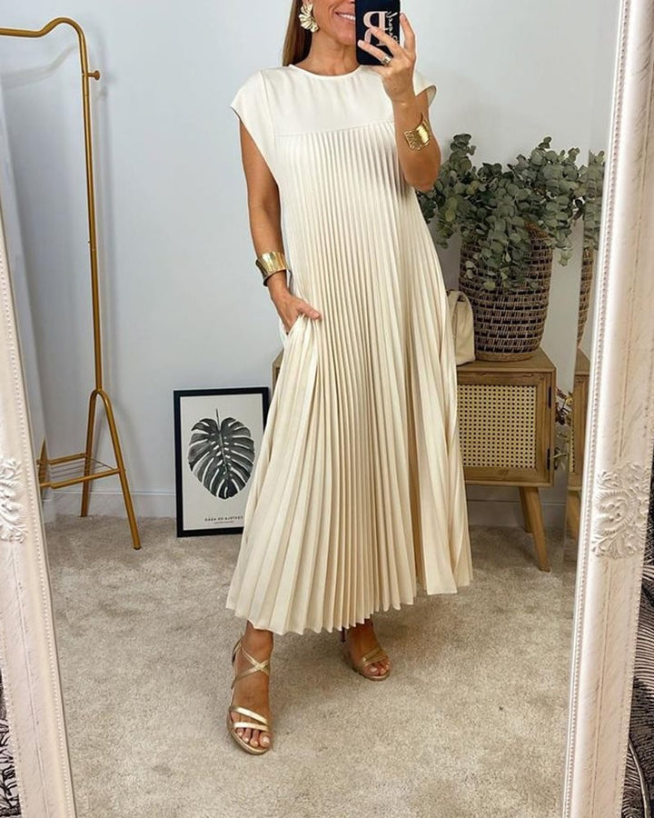 MARAIS | Robe Plissée Sans Manches