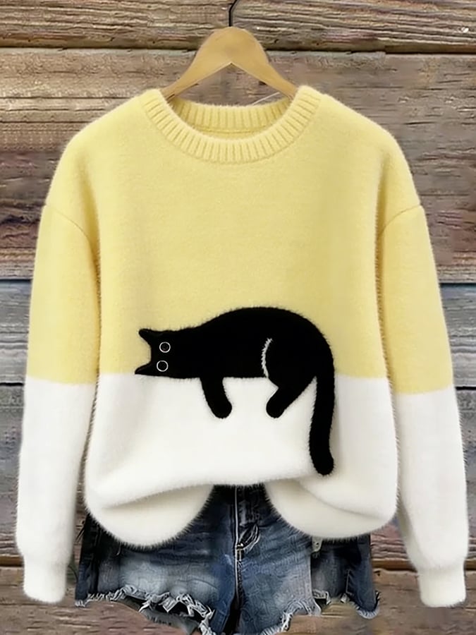 MARAIS | Pull Douillet Chat Endormi Charlotte