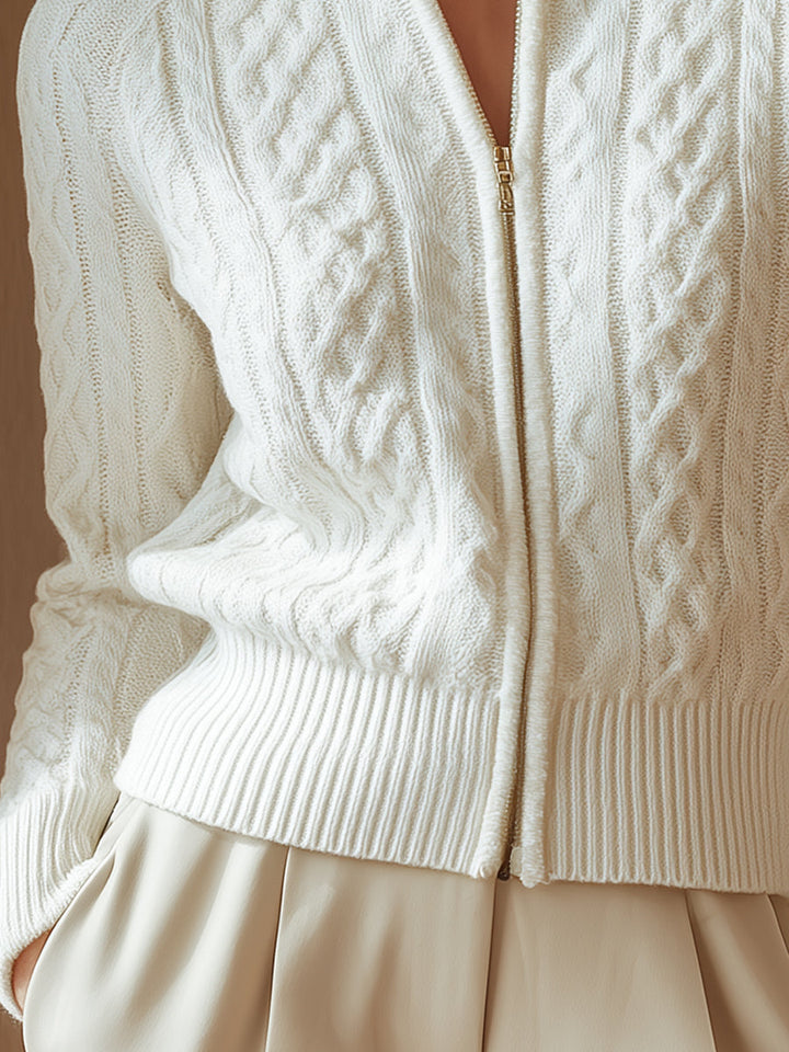 MARAIS  | PULL COL MONTANT EN MAILLE DOUCE IMPRIMÉE