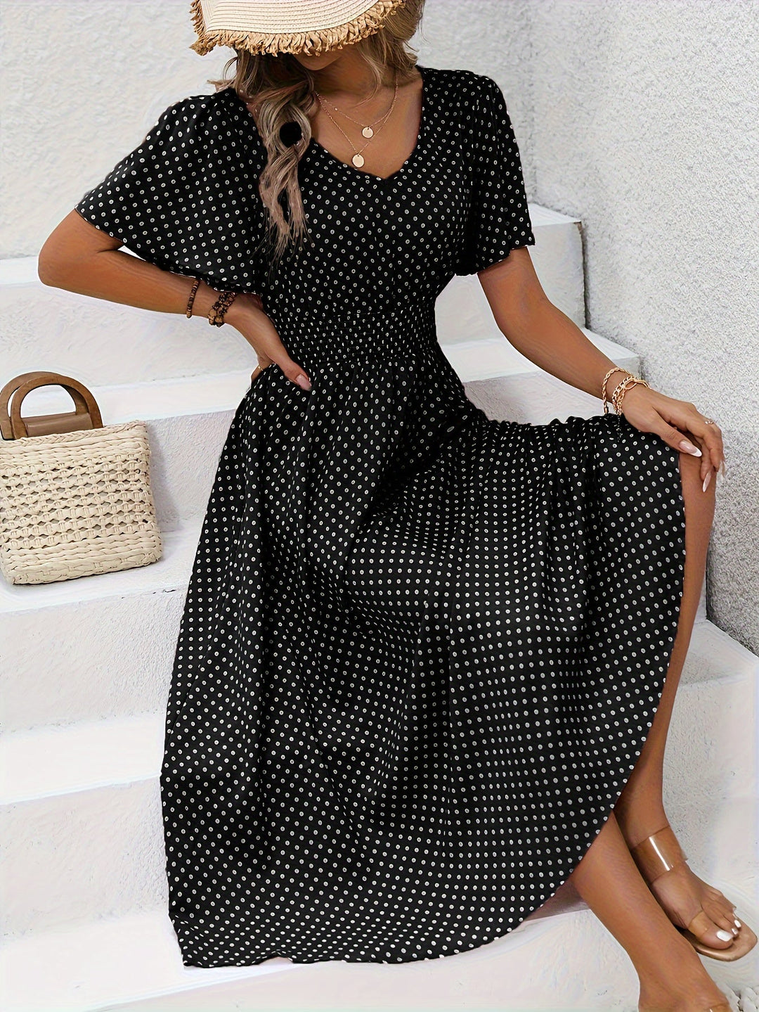 MARAIS | Robe Élégante Pois Élisa