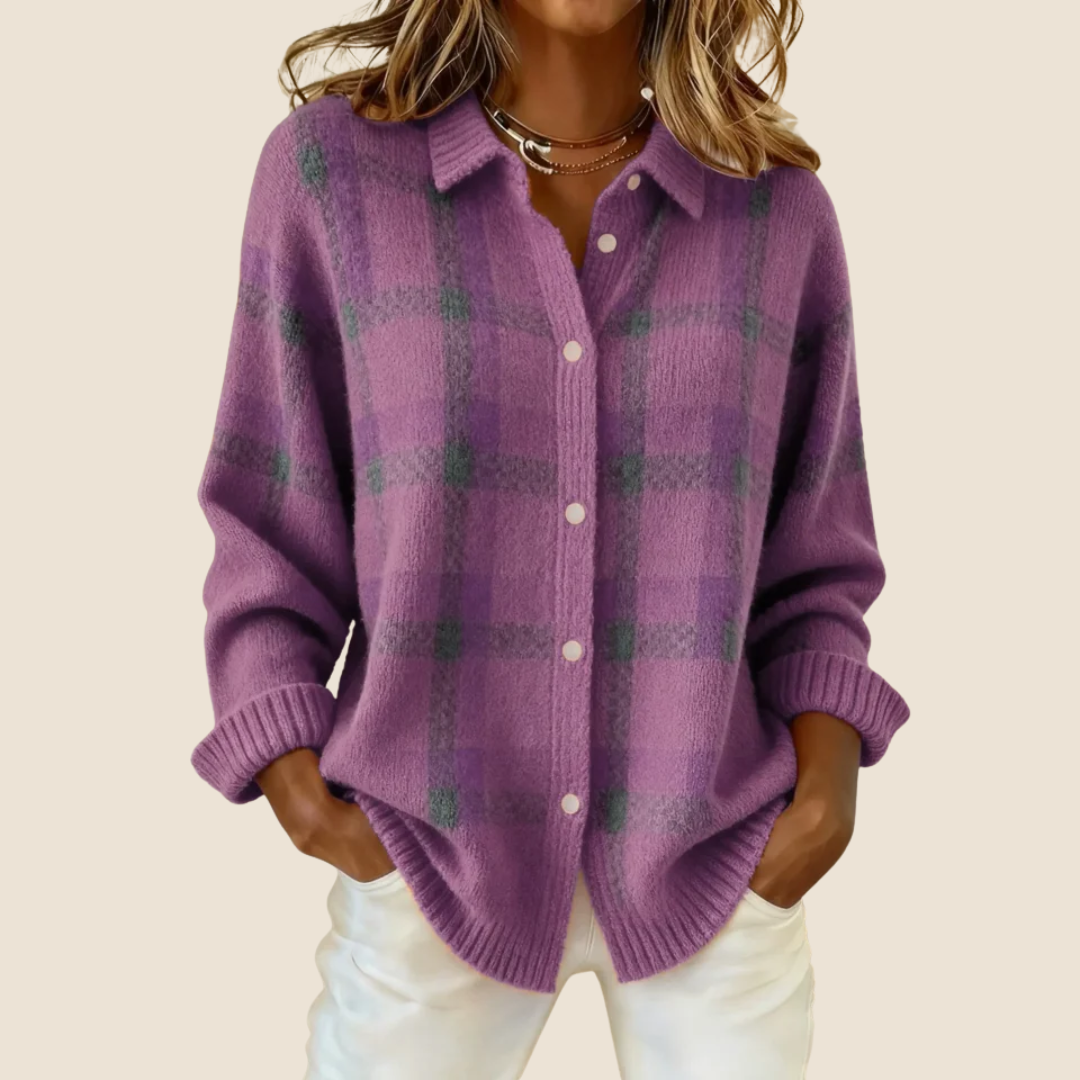 MARAIS  | Veste-Chemise en Maille à Carreaux Florence