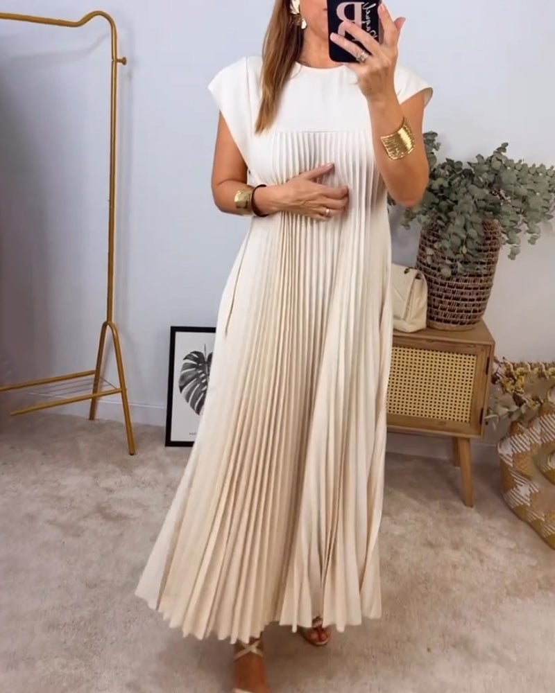 MARAIS | Robe Plissée Sans Manches