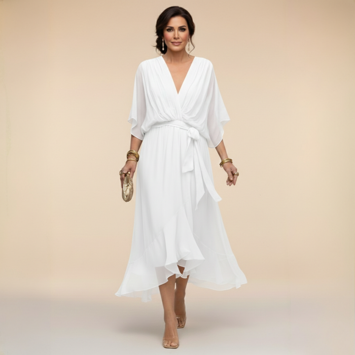 MARAIS | Robe en chiffon à décolleté V