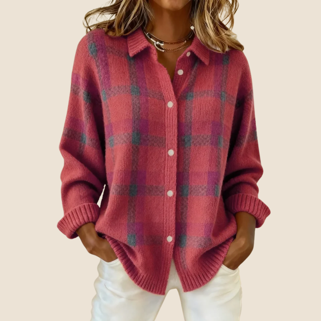 MARAIS  | Veste-Chemise en Maille à Carreaux Florence
