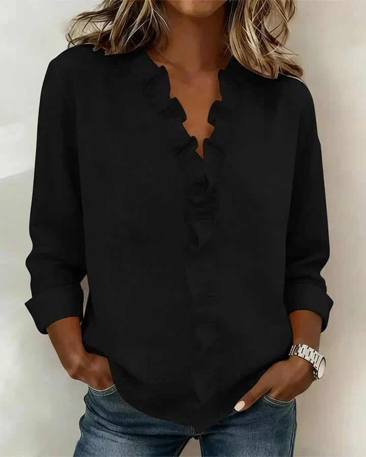 MARAIS  | Blouse Élégante Volants Claire