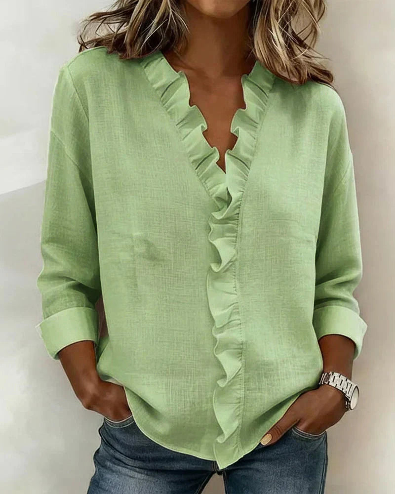 MARAIS  | Blouse Élégante Volants Claire