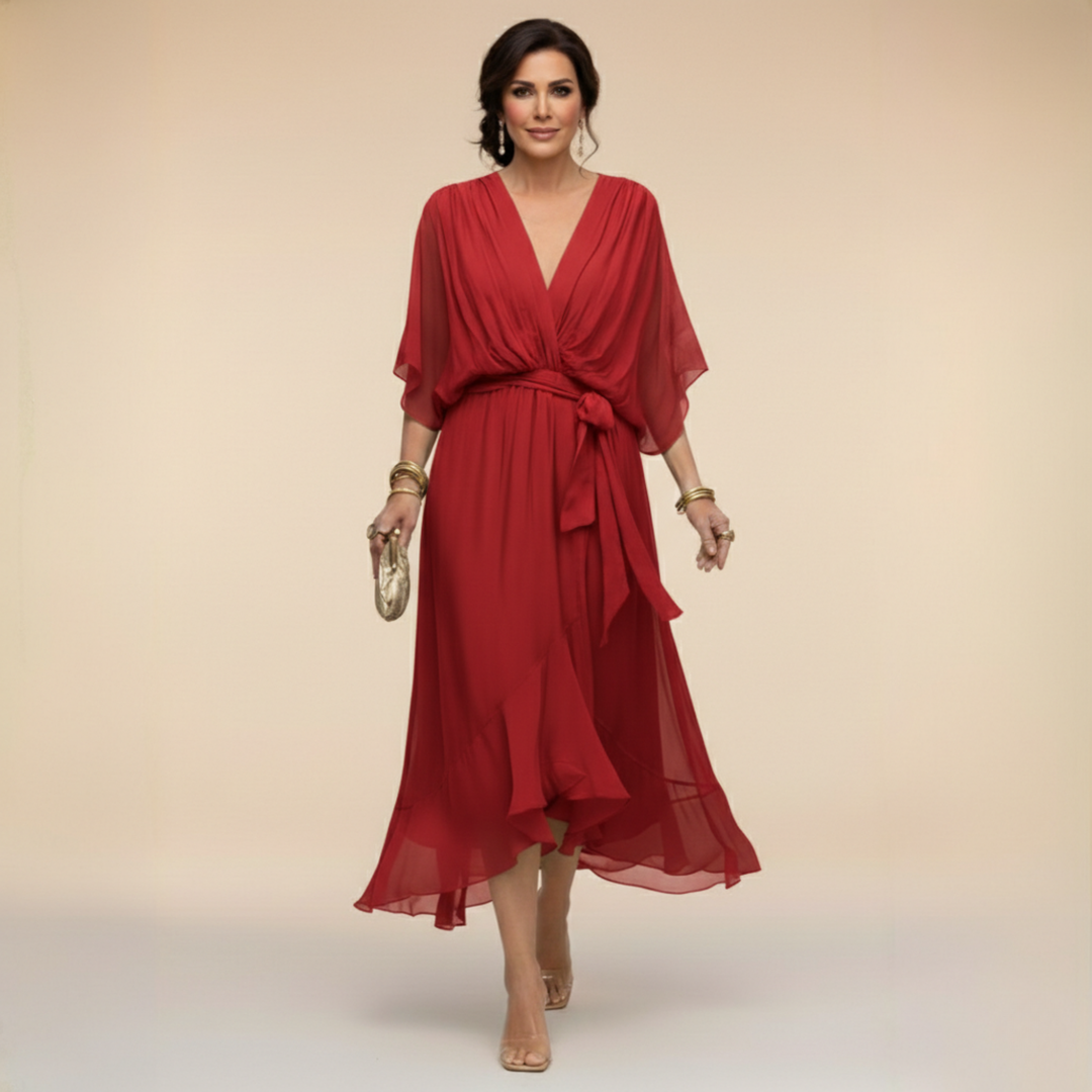MARAIS | Robe en chiffon à décolleté V