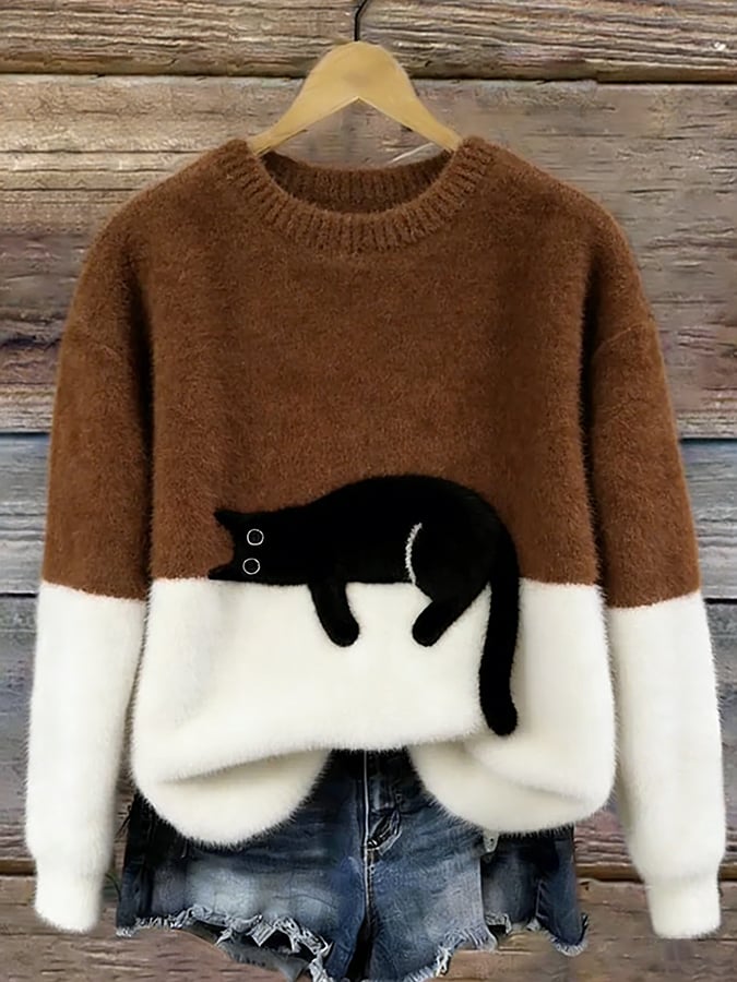 MARAIS | Pull Douillet Chat Endormi Charlotte
