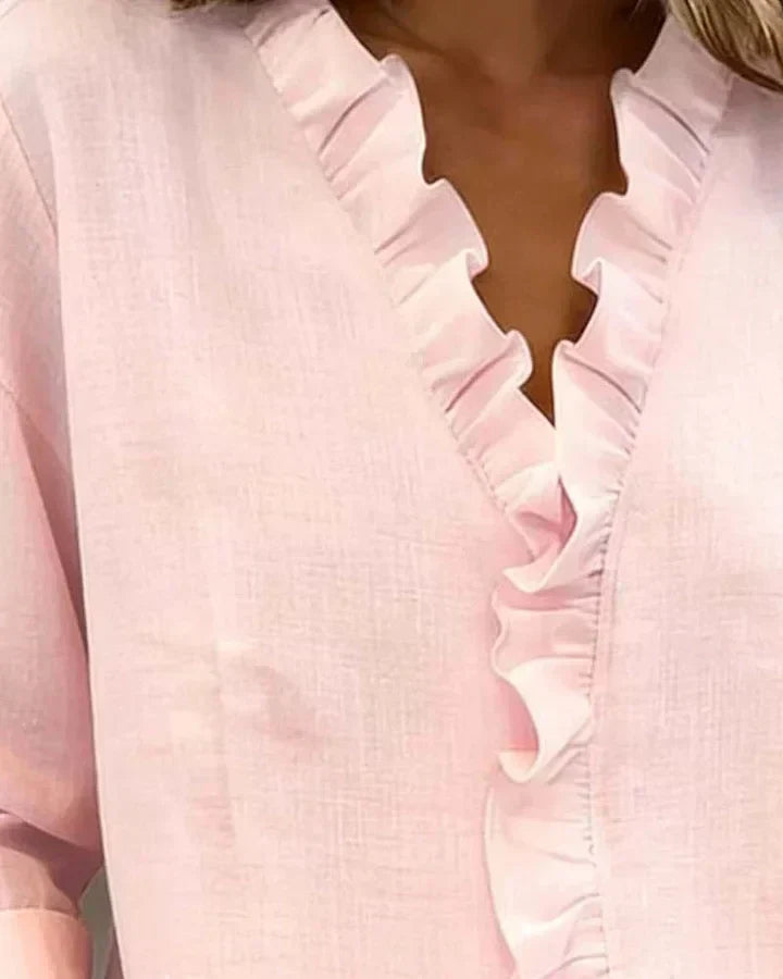 MARAIS  | Blouse Élégante Volants Claire
