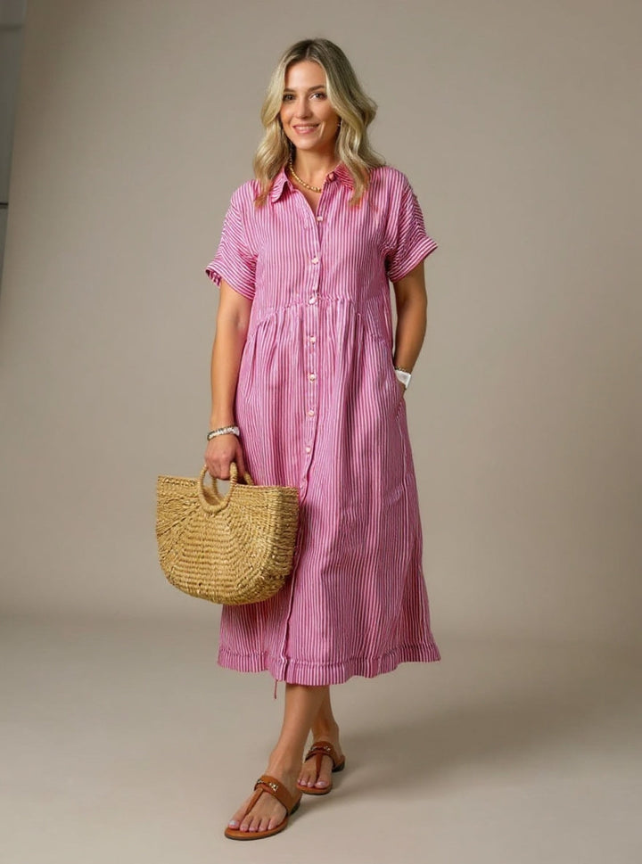 MARAIS | Robe Rayée Élégante Claire