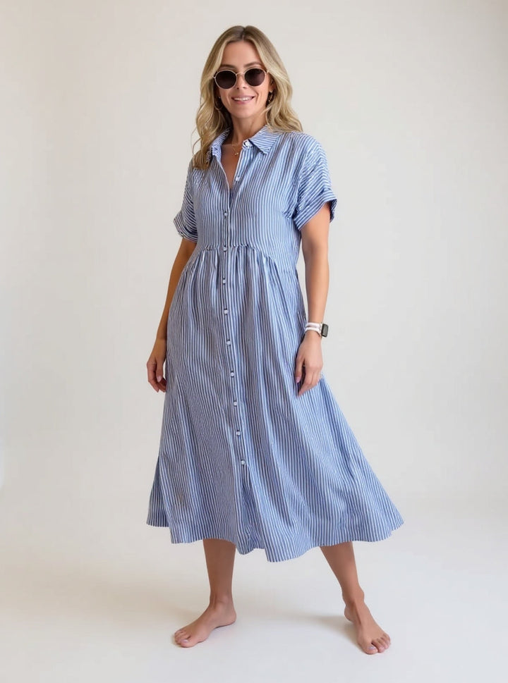 MARAIS | Robe Rayée Élégante Claire