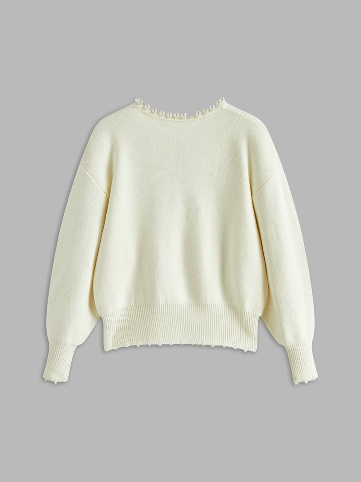 Amaraine I Cardigan élégant orné de perles