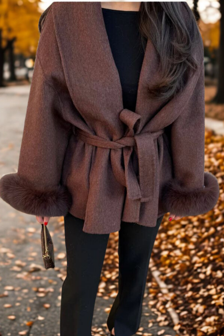 MARAIS | MANTEAU FOURRURE MANCHE