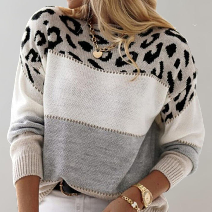 Elina | Pull doux à imprimé animalier
