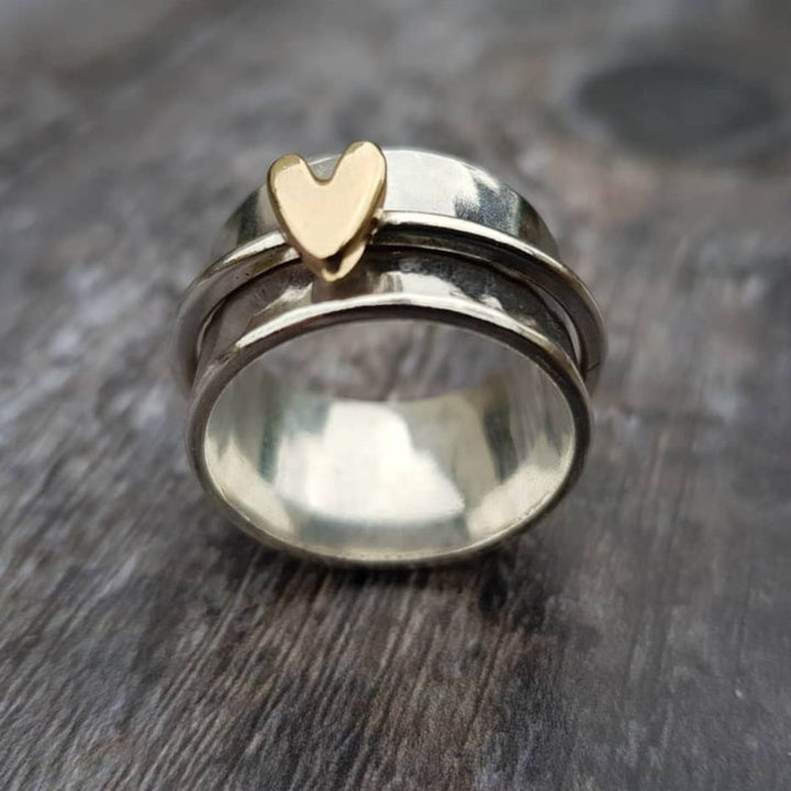 MARAIS | BAGUE EN ARGENT CŒUR DORÉ