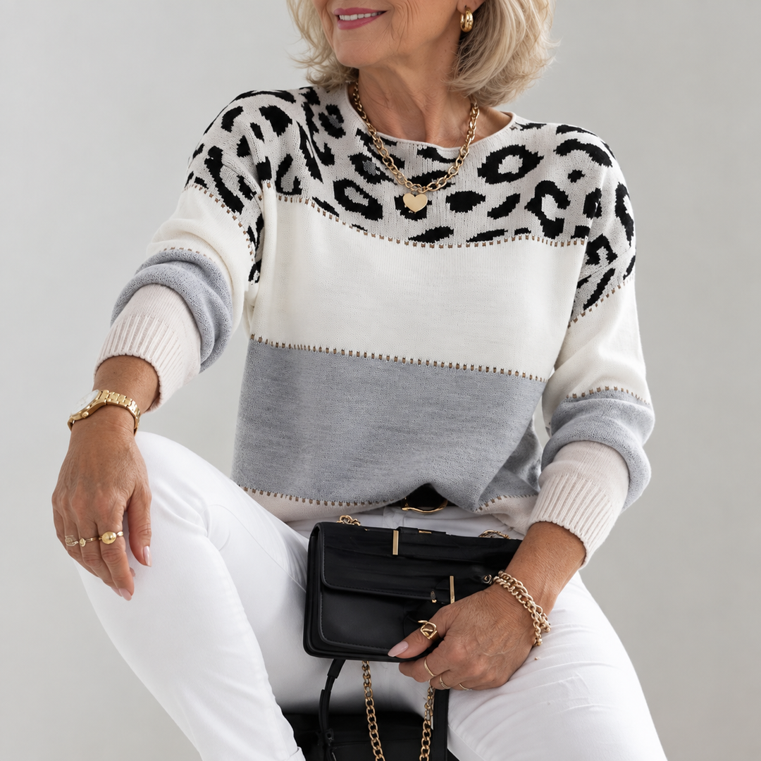 MARAIS | Pull Maille Imprimé Léopard Margot