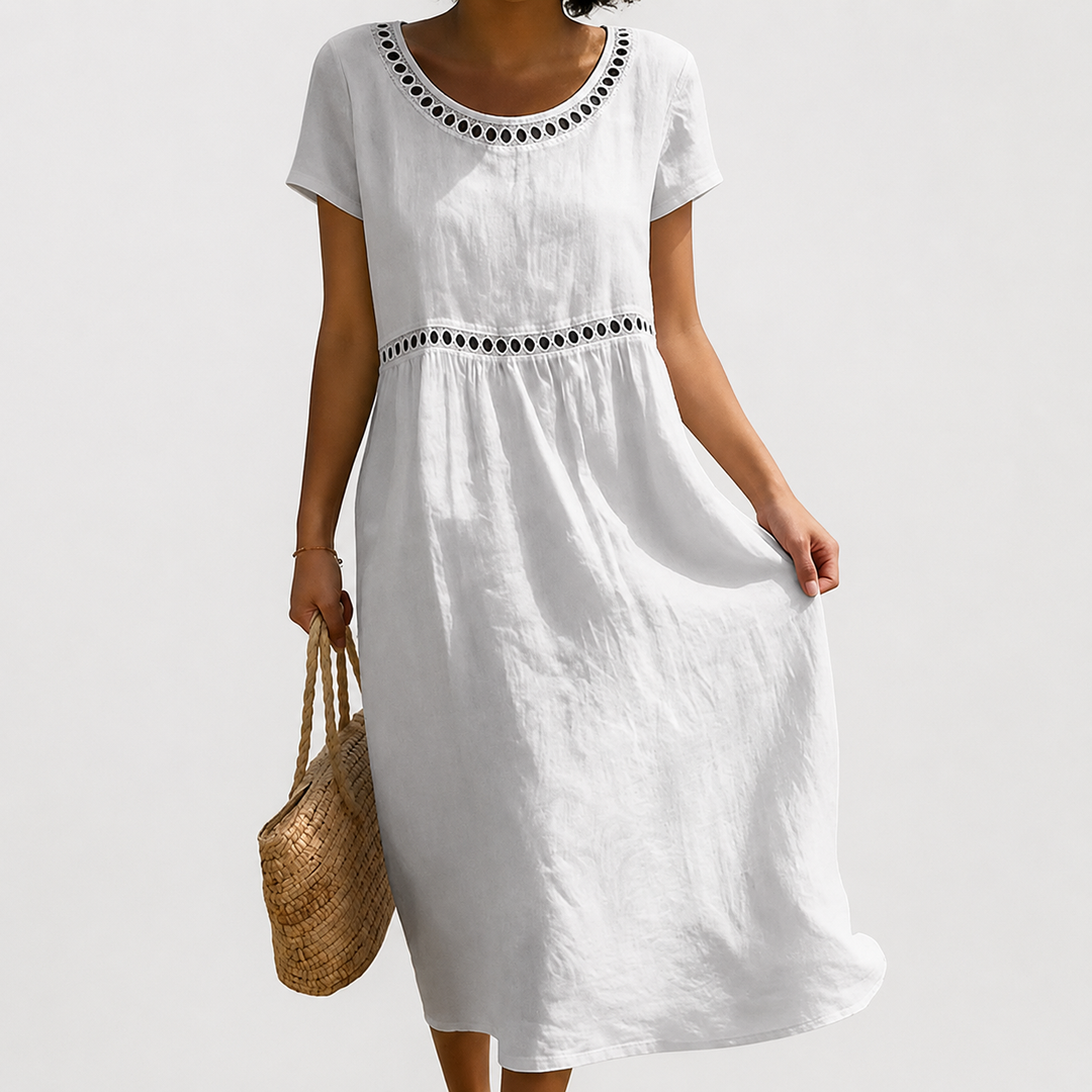 MARAIS | Robe Brodée Fluide Aveline
