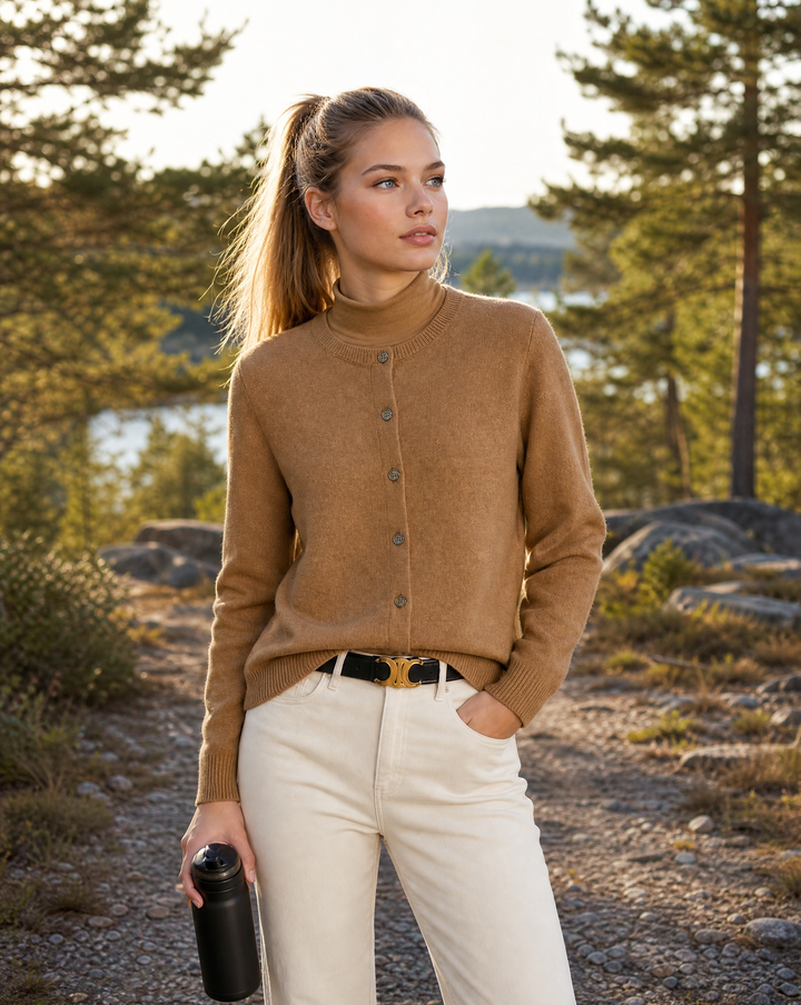 MARAIS | Cardigan Fin Col Montant Léa