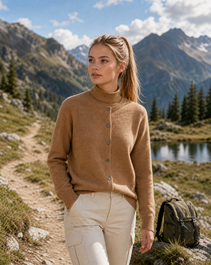 MARAIS | Cardigan Fin Col Montant Léa