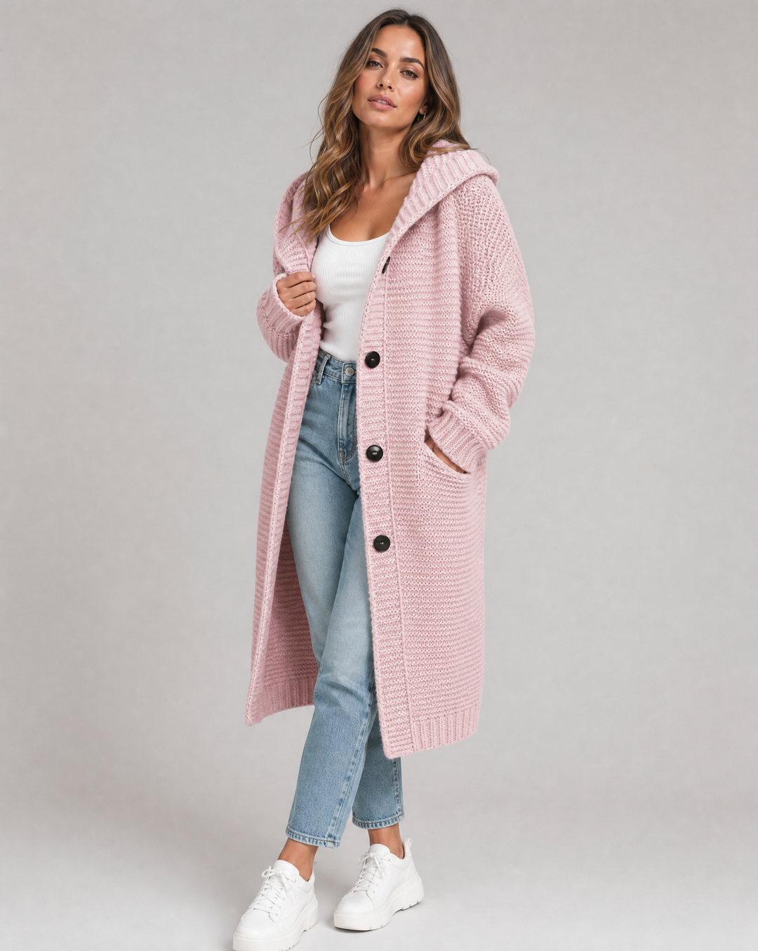 MARAIS | Cardigan Long à Capuche Sophie