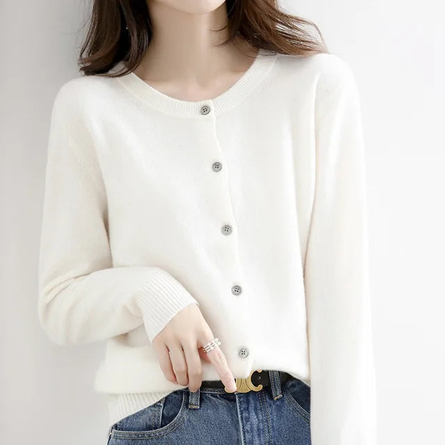 MARAIS | Cardigan Fin Col Montant Léa