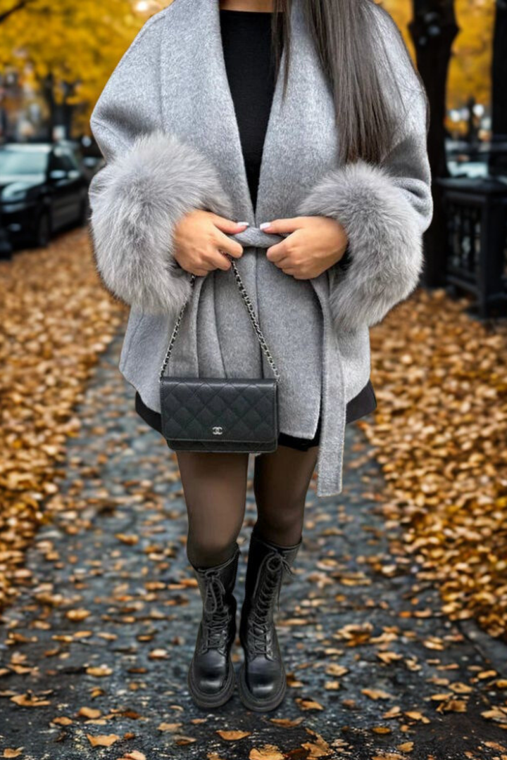 MARAIS | MANTEAU FOURRURE MANCHE