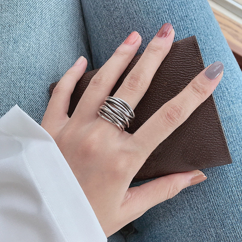MARAIS | BAGUE AJUSTABLE EN ARGENT À COUCHES