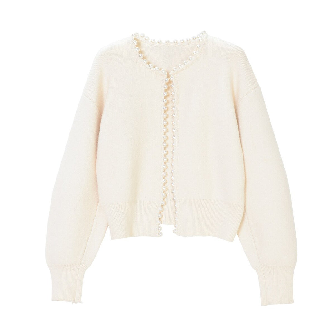 MARAIS | Cardigan Bordure Perles Manon