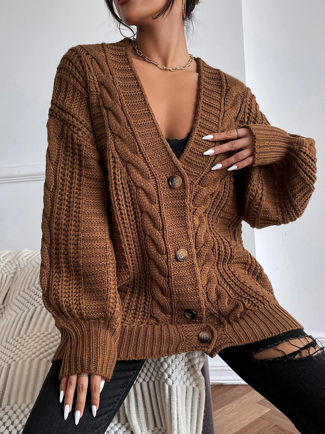 MARAIS | Cardigan Oversize Torsadé Pauline