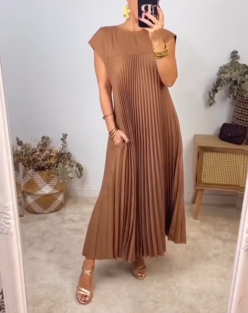 MARAIS | Robe Plissée Sans Manches