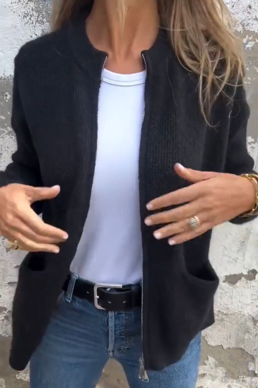 MARAIS | Cardigan Sans Col à Poches Marie