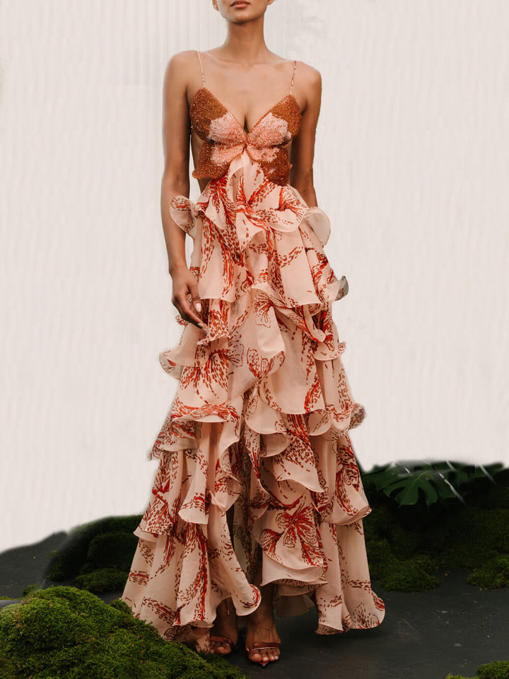MARAIS | Robe Maxi Papillon Signature