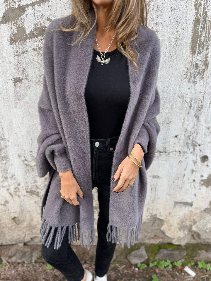 MARAIS | Cardigan Long à Franges Élina