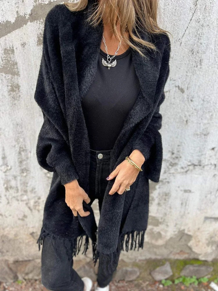 MARAIS | Cardigan Long à Franges Élina