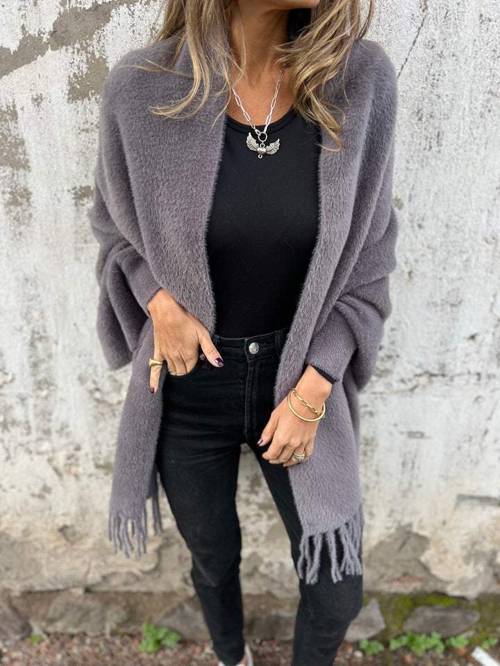 MARAIS | Cardigan Long à Franges Élina