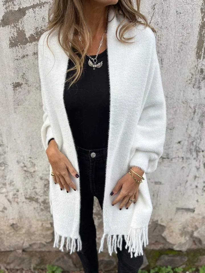 MARAIS | Cardigan Long à Franges Élina