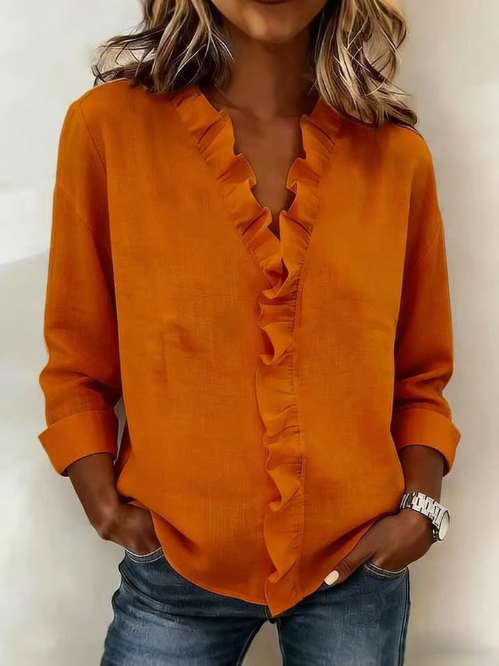 MARAIS  | Blouse Élégante Volants Claire