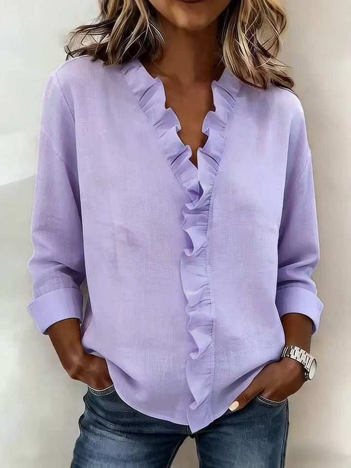 MARAIS  | Blouse Élégante Volants Claire