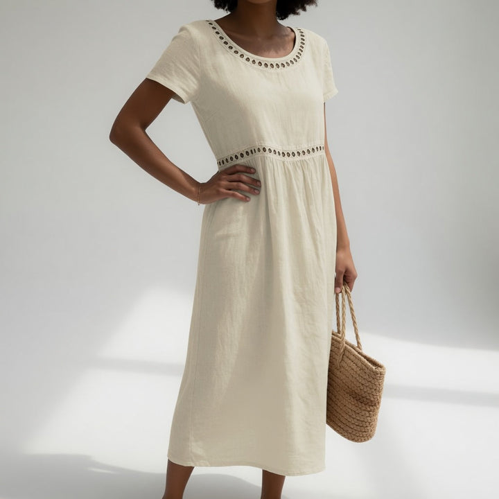 MARAIS | Robe Brodée Fluide Aveline