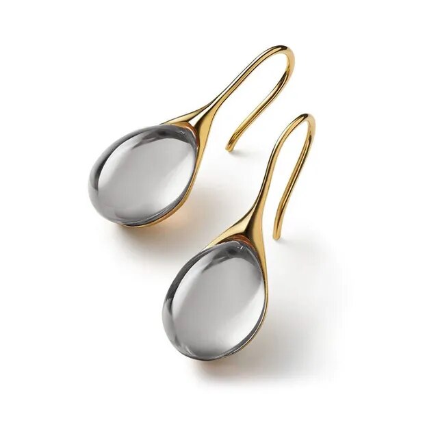 MARAIS | BOUCLES D’OREILLES EN CRISTAL D’OR ET D’ARGENT