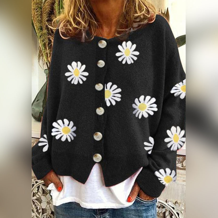 MARAIS | Cardigan Fleurs Marguerites Sandrine