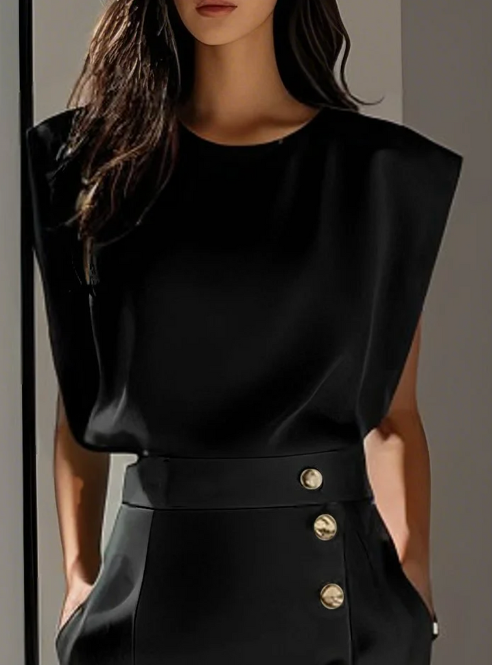 MARAIS | ROBE MIDI AJUSTÉE AVEC BOUTONS DORÉS