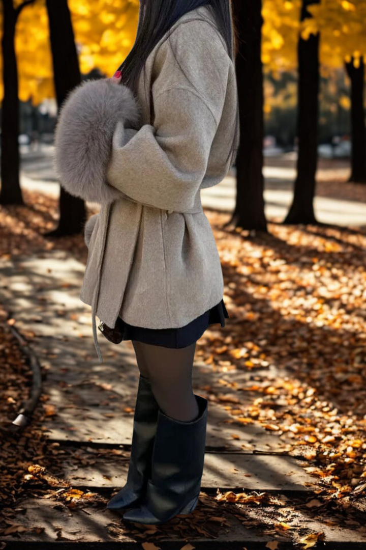 MARAIS | MANTEAU FOURRURE MANCHE
