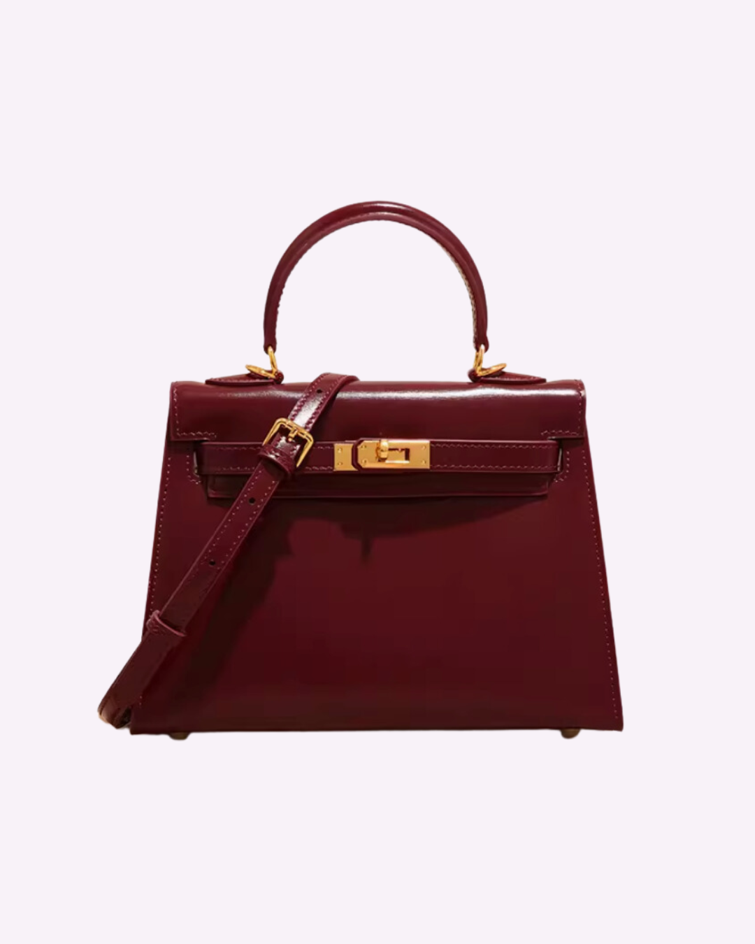 MARAIS | MINI SAC EN CUIR BORDEAUX ÉLÉGANT