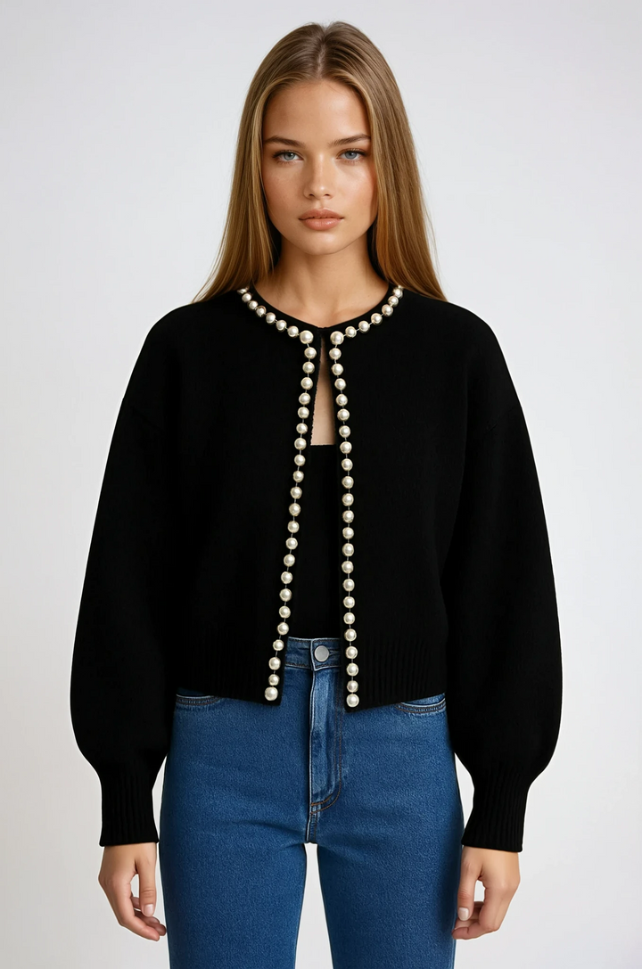 MARAIS | Cardigan Bordure Perles Manon