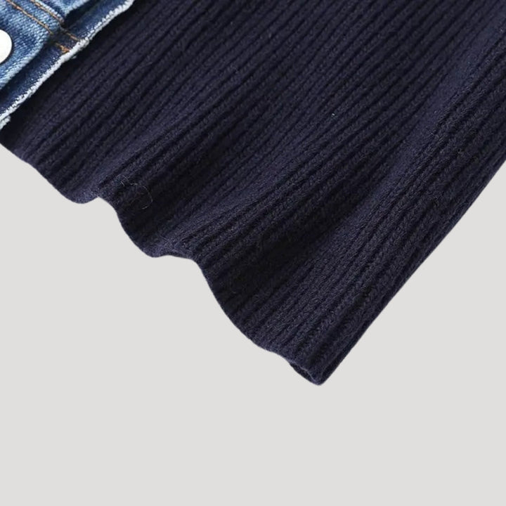 MARAIS | Cardigan Marine Col Denim Chloé