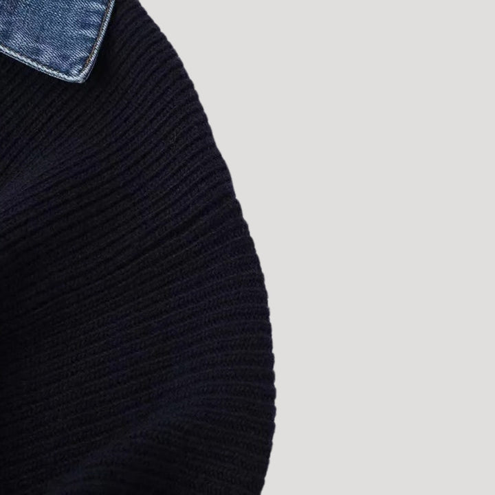 MARAIS | Cardigan Marine Col Denim Chloé
